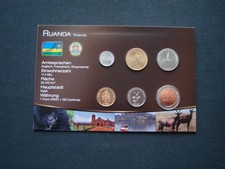 TOP Ruanda Kursmünzensatz im Papierschutz! Das Geld der Welt! OVP! RAR!