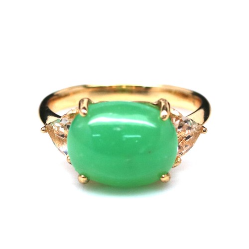 Grüner chrysopras beryll ring - beryll,