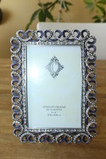 Toller,opulenter Strass Bilderrahmen Bildmaß ca. 10,5 x 15,5 cm, glänzendes Glas