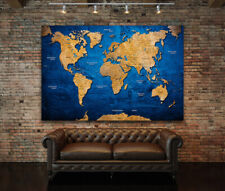 ACRYLGLAS WANDBILD WELTKARTE KUNSTDRUCK BILDER ATLAS LANDKARTE GLASBILD WK07