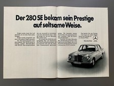 Mercedes 280SE W108 Oldtimer 280 SE S-Klasse 1969 Vintage Ad Werbung Reklame
