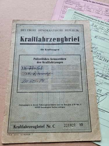 Ddr kfz brief - kfz,