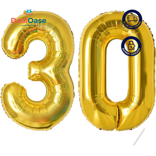 Zahlenballon jahre gold - 30,