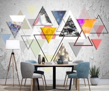 3D Dreieck Muster H870 Tapete