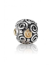 ORIGINAL PANDORA Silver & 14ct Gold Rose Bouquet Charm 790414