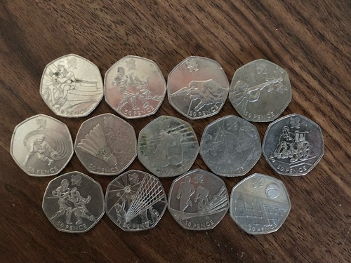 50p münzen olympia 2012 - 50p,