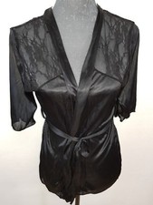 Neuer Juliets Kiss Satin Kimono Morgenmantel Nachtwäsche Gr M-L Dessous Spitze