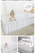 Bettumrandung Babybett Kinderbett Nestchen Bettchen Weiß Atmungsaktiv