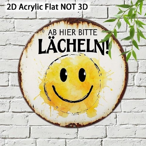 Blechschild rund hier bitte - rund, ab