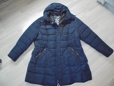 Barbara Lebek Winter Steppmantel Gr.46/48 blau m.Kapuze