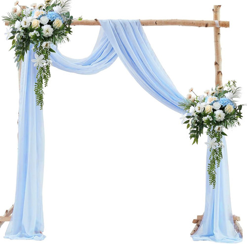 Querbehang freihanddeko blau - querbehang,