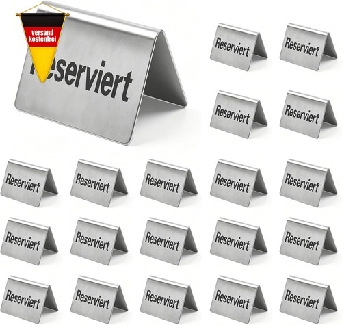 Reserviert schild edelstahl - reserviert-schild,