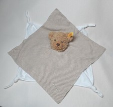 Schmusetuch Steiff Teddy Bär braun weiß gestreift Kuscheltuch Schnuffeltuch 