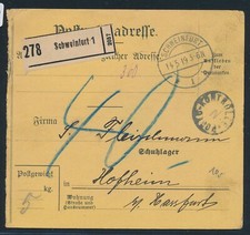19468) Paketkarte 14.5.19 ab