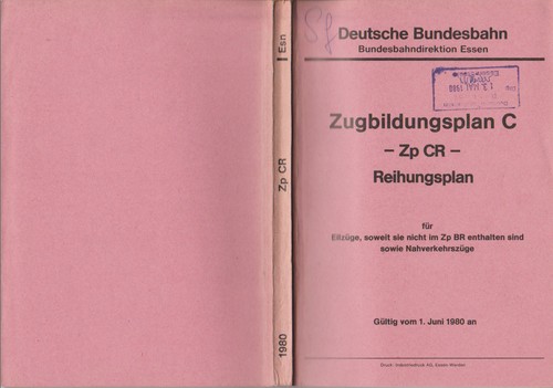 Zugbildungsplan zpcr essen - zugbildungsplan, c
