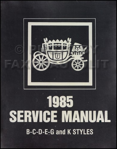 1985 fisher body service - 1985,