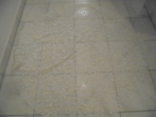 Decke weiss spitze - (tisch-), weiss,