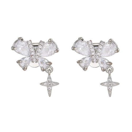 Sparkling zirconia butterfly - zirconia,