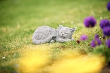 Frostfeste Steinfigur Katze