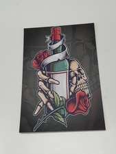 Totenkopf  - Skull - Weinflasche - Bild/ Druck (R5A)