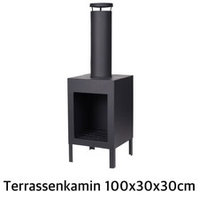 Terrassenofen 100x30x30cm Terrassenkamin Feuerschale 