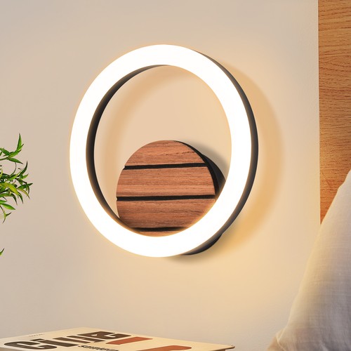 Led wandleuchte holz wandlampe - holz,