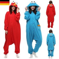 Nachtwäsche Sesamstraße Krümelmonster Elmo Pyjam Kostüm Karneval Sleepwear Neue