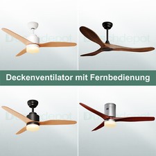 LED Deckenventilator mit Beleuchtung Fan Timer Fernbedienung Licht 47" 52" 60"