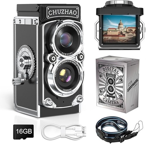 Retro mini digitalkamera - retro,