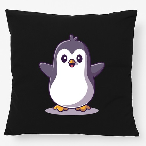 Kissen pinguin comic - kissen,