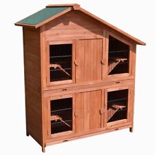 Hasenkäfig Kaninchenkäfig Villa Holz Frei Lauf Gehege Hasen Stall Kleintierstall