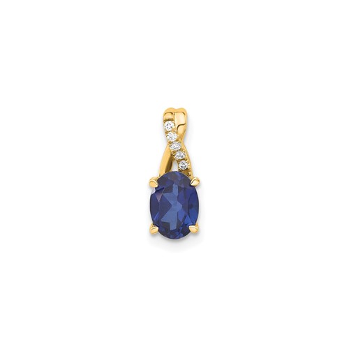 14k gelbgold ovaler saphir - 14k,