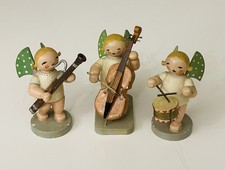 Lot of 3 wooden figures