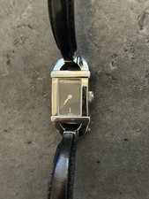 GUCCI Damenuhr 6800L mit Schwarzen Lederarmband