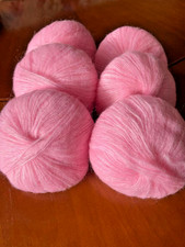 6 Knäule rosa JIUWEIDIAOWANG  150 g  Mohair-Mischgarn