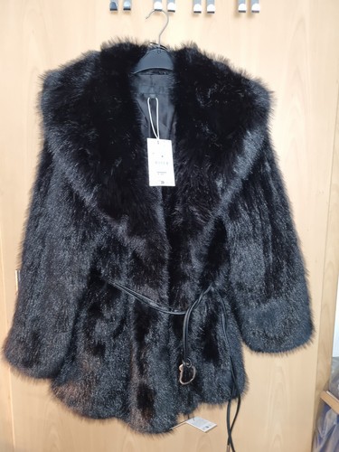 Zara kunstfell mantel jacke - kunstfell, mantel/jacke