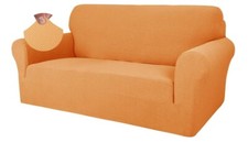 Sofabezug 2-Sitze Creative Jacquard Couchbezug Super Stretch orange 145-180