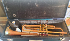 Weltklang trompete mit Mundstück und Koffer 20.Jh alt gutzustand Sammlerstück