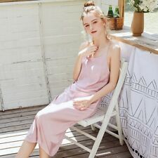 Damen Kunstseide Trägerkleid