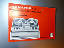Senator tt 4/1 Tonbandgerät quelle bedienungsanleitung gelocht antik