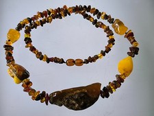 Bernstein Kette aus Moor Bernstein Natur