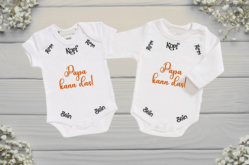 Baby body langarm kurzarm papa - body,