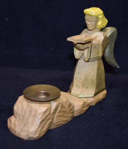 Engel kerzenhalter holz - engel,