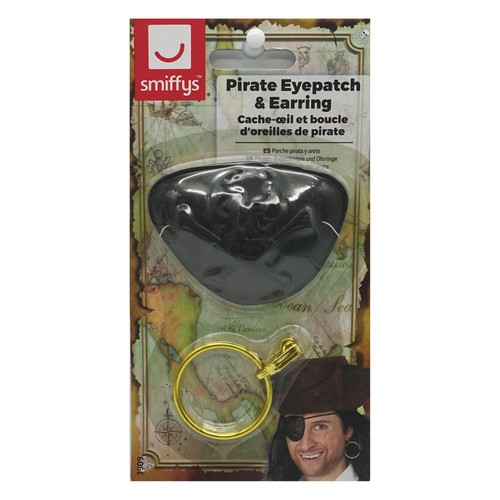Piraten set augenklappe - piraten, (augenklappe