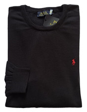 Polo Ralph Lauren Herren Pullover 3XL ca.56 Baumwolle 97%, El. 3% Rund schwarz