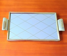 Spiegeltablett,  Deko Tablett, 50 er Jahre, Nierentisch Ära, Messing,  Vintage