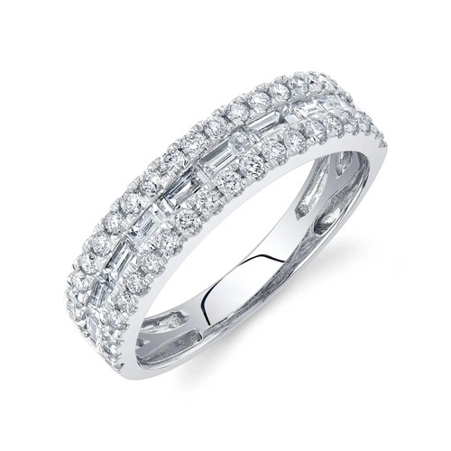 14k weißgold baguette - baguette, diamant