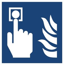 Aufkleber Brandschutzzeichen "Hausalarm" Symbol Schild Folie ISO 7010 | 5-40cm
