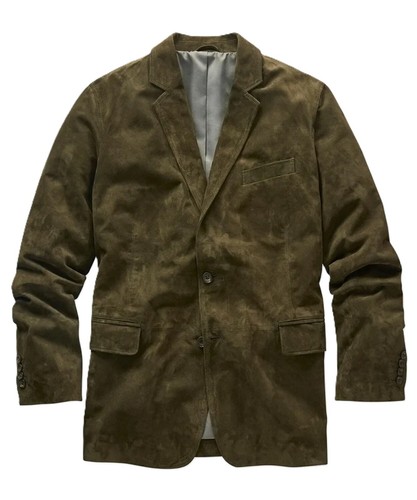 Herren grün leder blazer - leder,