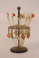 Partypicker Käsepicker Häppchenpicker Spieße Halter Messing Flaggen Fahnen 